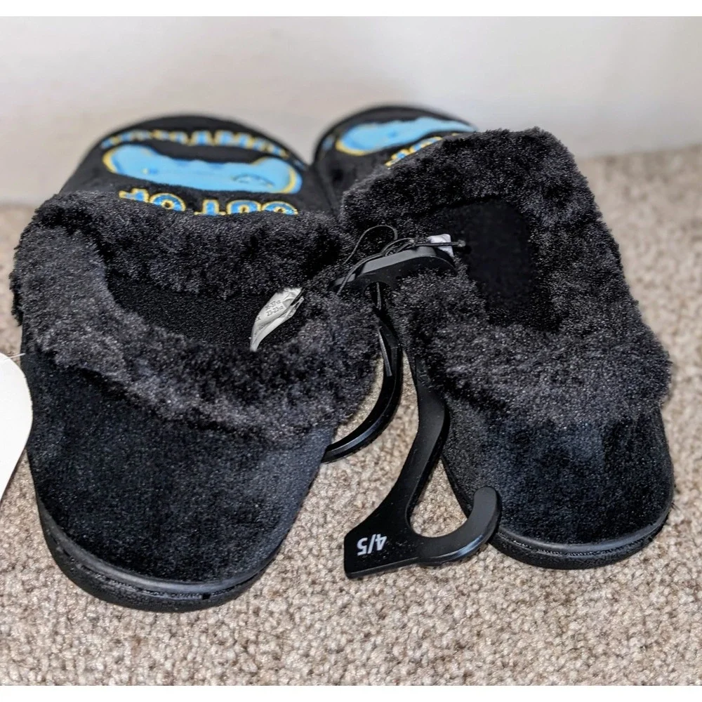 Wonder Nation Slippers Fuzzy Out of Control Gamer Shoes‎ Boys Size 4-5 NWT